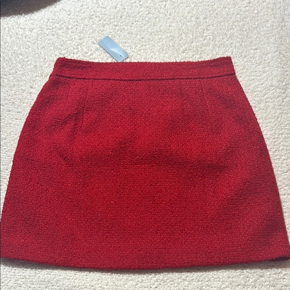 LOFT Red A-Line Mini Skirt Casual - Picture 4 of 9